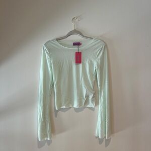 Edikted Women's Shirt Mint Green Long Sleeve Top XS